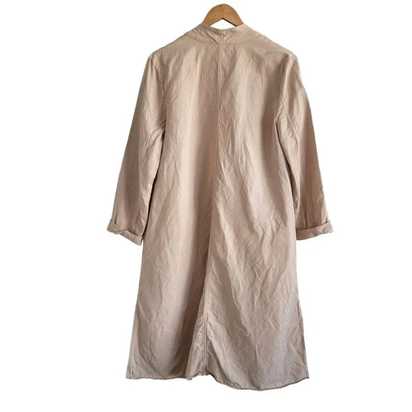 Eileen Fisher tencel linen kimono duster jacket light beige khaki small - Picture 5 of 16